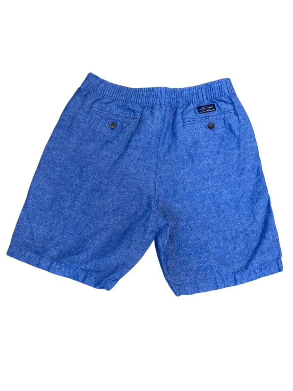 Janie And Jack Blue Linen-Blend Boys Shorts Size 12 Casual Elastic Waist